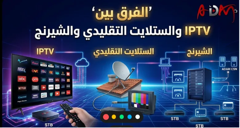 الفرق بين IPTV والستلايت التقليدي والشيرنج